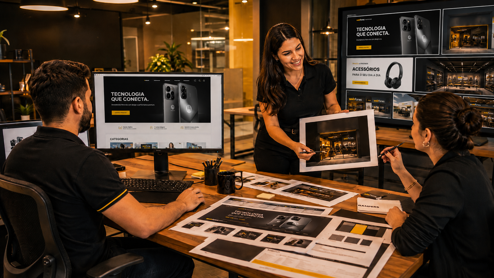 Banners e vitrines